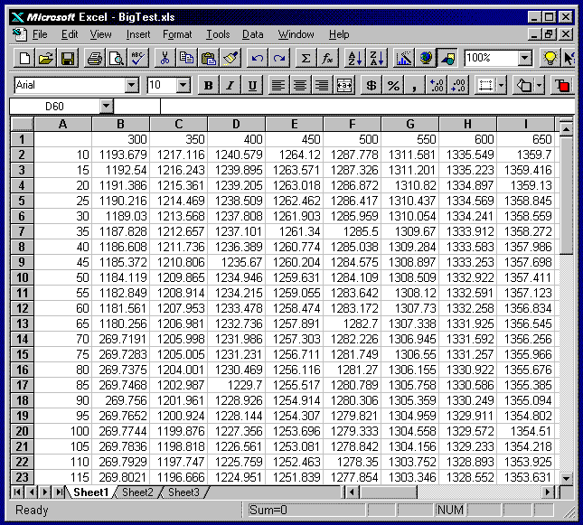 XLInterp spreadsheet sample